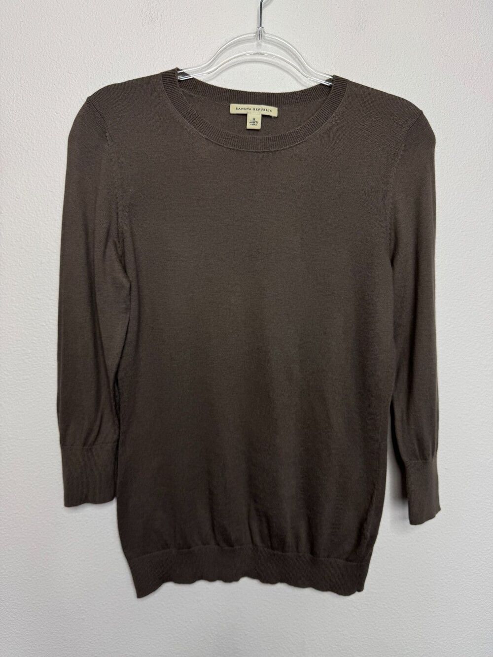 Banana Republic Medium Sweater Dark Gray Silk Cotton Cashmere Crew Neck Pullover